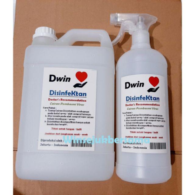 Disinfektan 2000 Ml / 2liter + Botol Spray 1 Liter Desinfektan Disinfektant Murah Promo