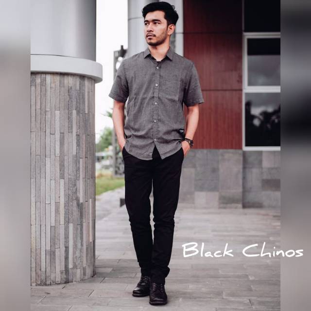  Celana  Chino  black slimfit distro  Bandung  Shopee Indonesia