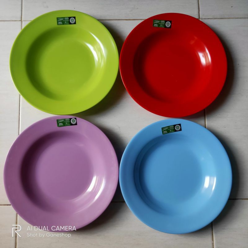 piring makan melamin golden flying fish 9"