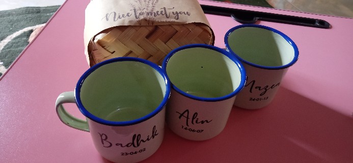 One Eighty Mug Enamel Jadul Custom Mug Couple Wedding Graduation Gift Free Bisa Dibeli Satuan/grosir