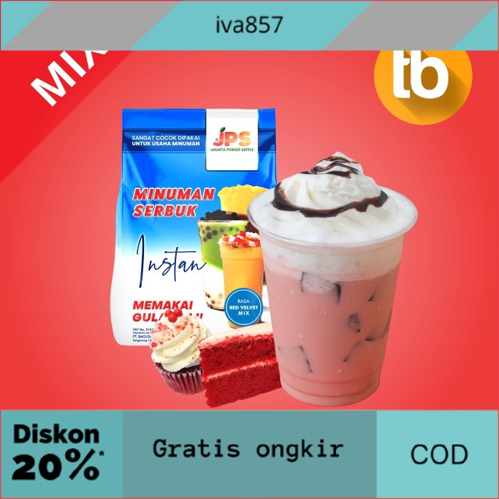 

PROMO JPS Red Velvet Mix (Bubuk Minuman Dan Makanan) 1kg GRATIS ONGKIR