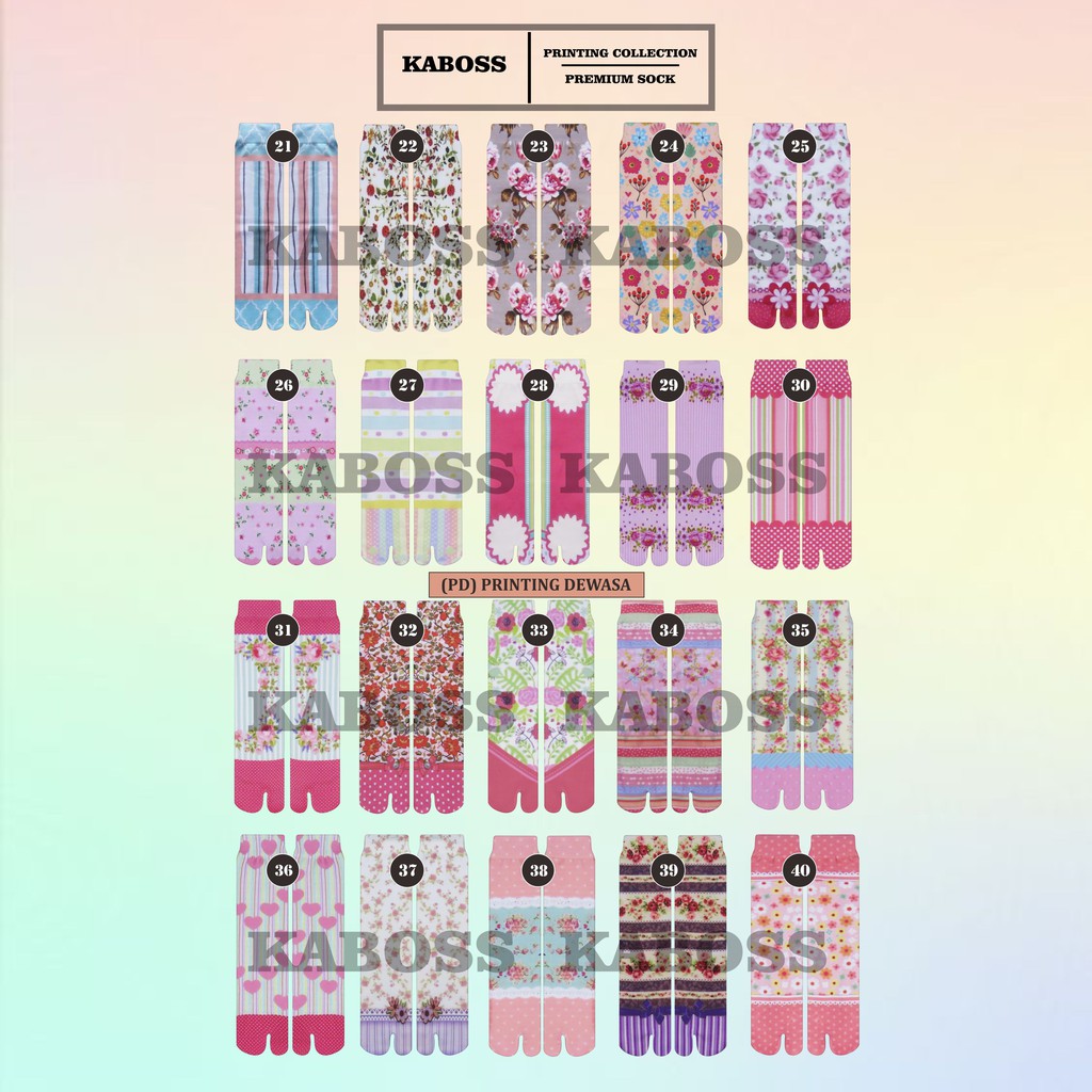 Kaboss Kaos Kaki Jempol Printing Dewasa Nylon Premium 3
