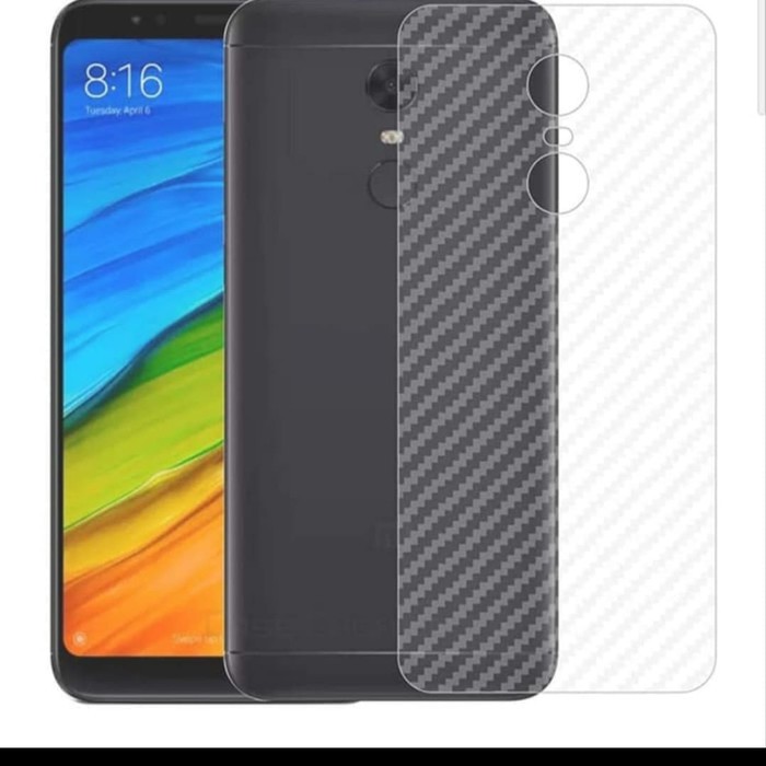 SKIN CARBON XIAOMI REDMI 5 PLUS - ANTI GORES BELAKANG REDMI 5 PLUS - BC