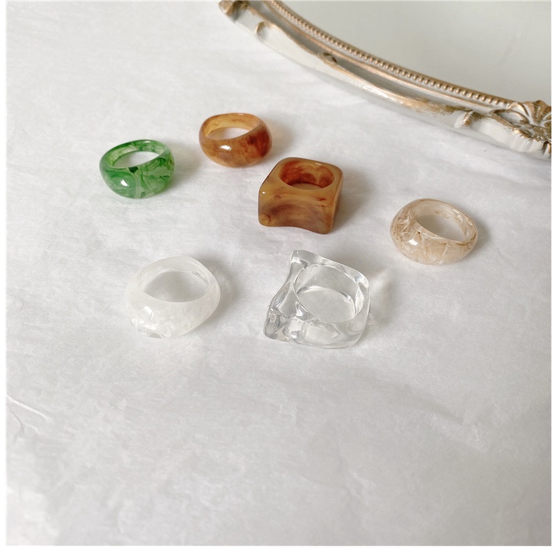 Irregular Acrylic Ring Accessories Simple Korea