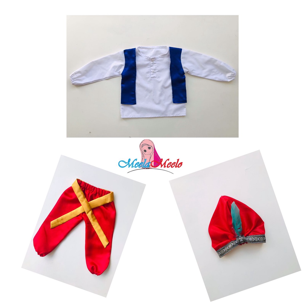 Kostum Aladin Photoshoot  Newborn Free Topi Cosplay Aladin Arabian