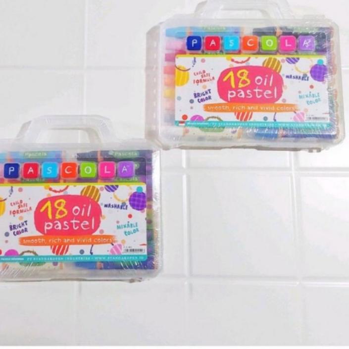 

DISKON !! 8.8 Crayon Oil pastel pascola / crayon pascola 18 warna ( 1 set ) [KODE 6]