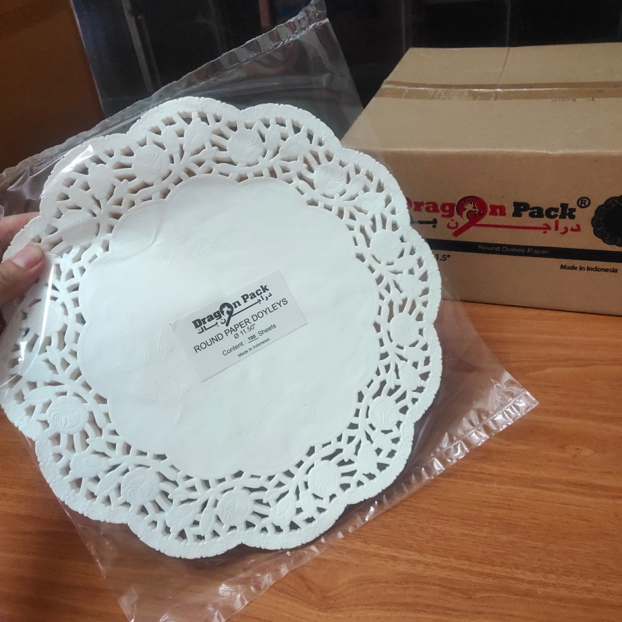 

Doilies Paper Round 11,5 inchi - Kertas Alas Renda Kue - 100 Lembar