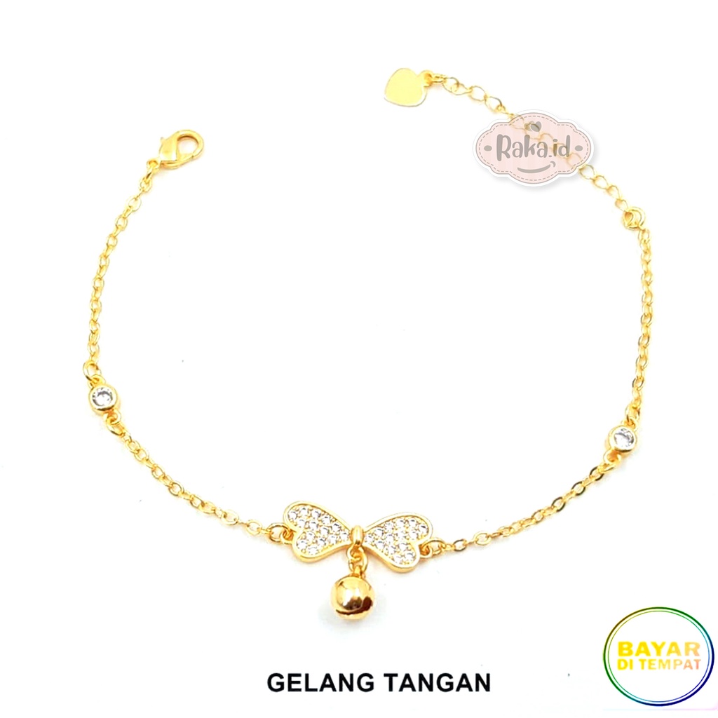 Gelang Tangan Wanita Rantai Pita Mas Gold Perhiasan Wanita 779