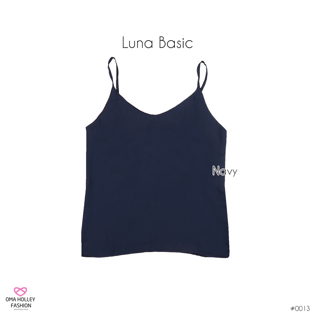 (COD) OH Fashion Luna Basic Tank Top Premium Quality Korea #0013 (Part 1)-Navy