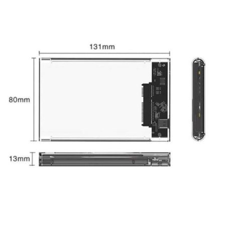 Case Ssd hdd enclosure 2.5 sata usb 3.0 6Gbps transparent s2516u3 - Casing harddisk external usb3.0 transparan