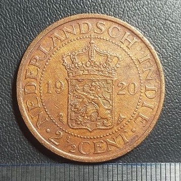 #30-BB. UANG KUNO / KOIN KUNO / BENGGOL 2.5 CENT TAHUN 1920 SANGAT MULUS