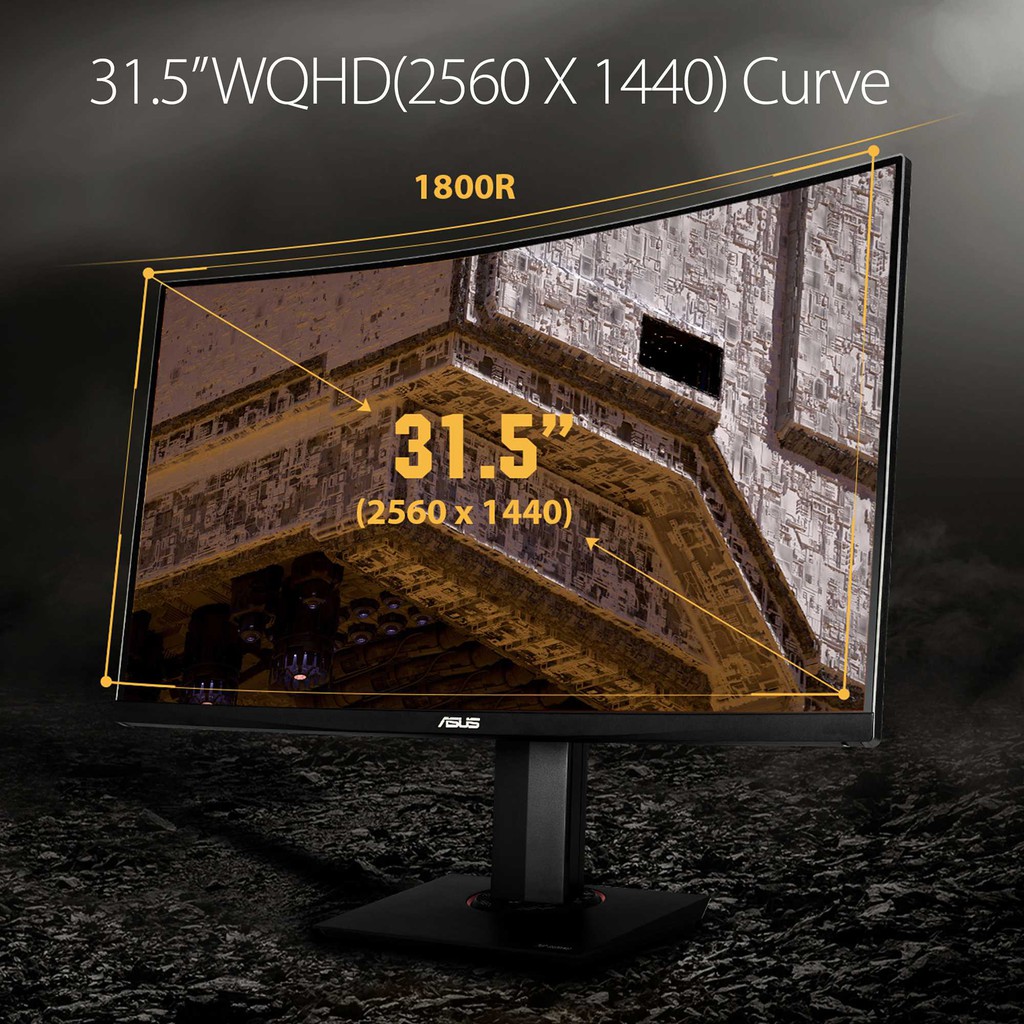 ASUS TUF GAMING VG32VQ Curved HDR Gaming Monitor 32 inch WQHD (2560x1440) 144Hz