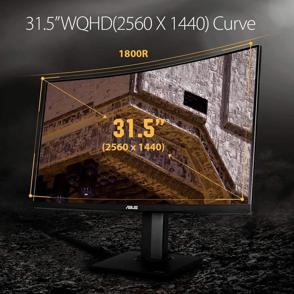 ASUS TUF GAMING VG32VQ Curved HDR Gaming Monitor 32 inch WQHD (2560x1440) 144Hz