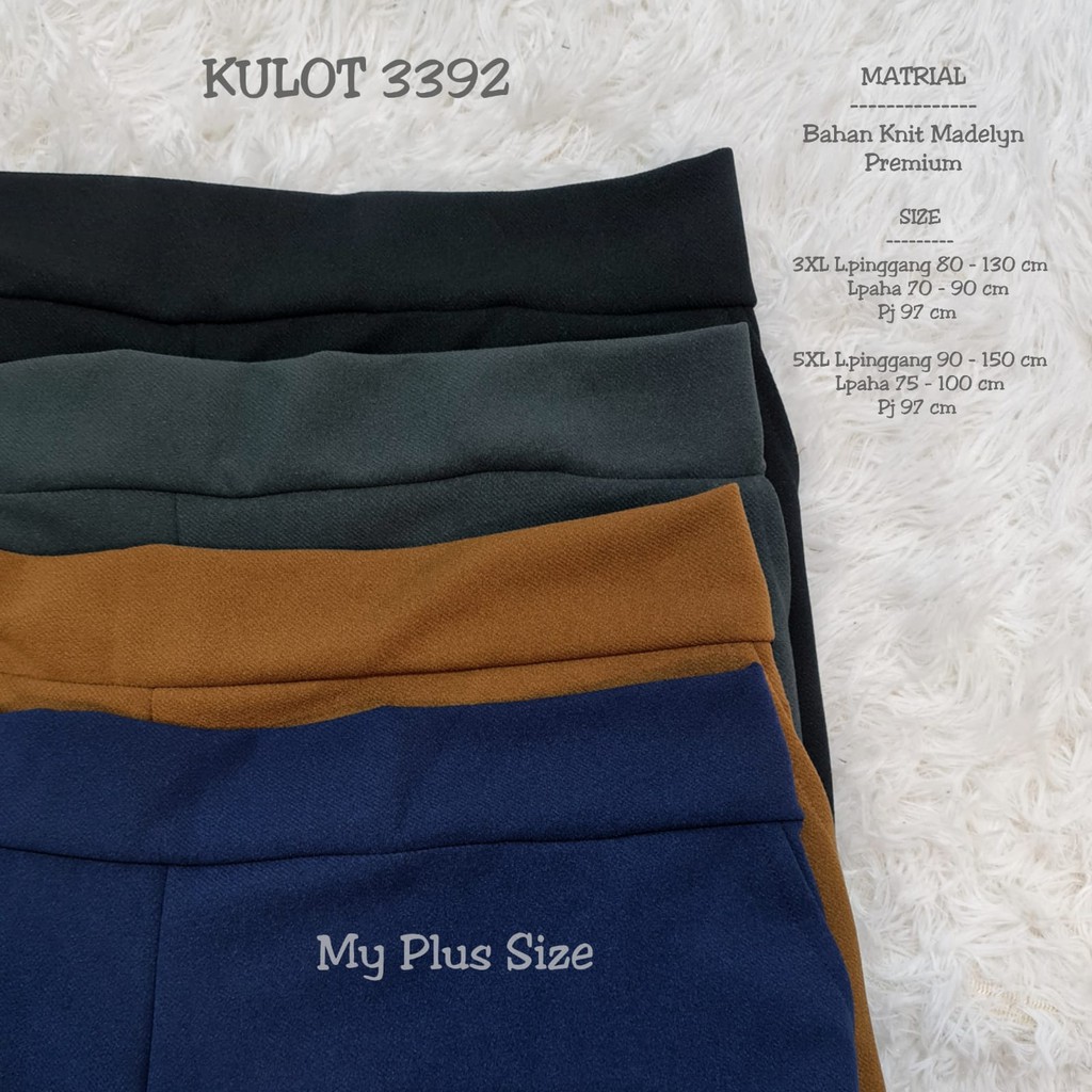 Celana kulot knit jumbo 3392, 3XL &amp; 5XL