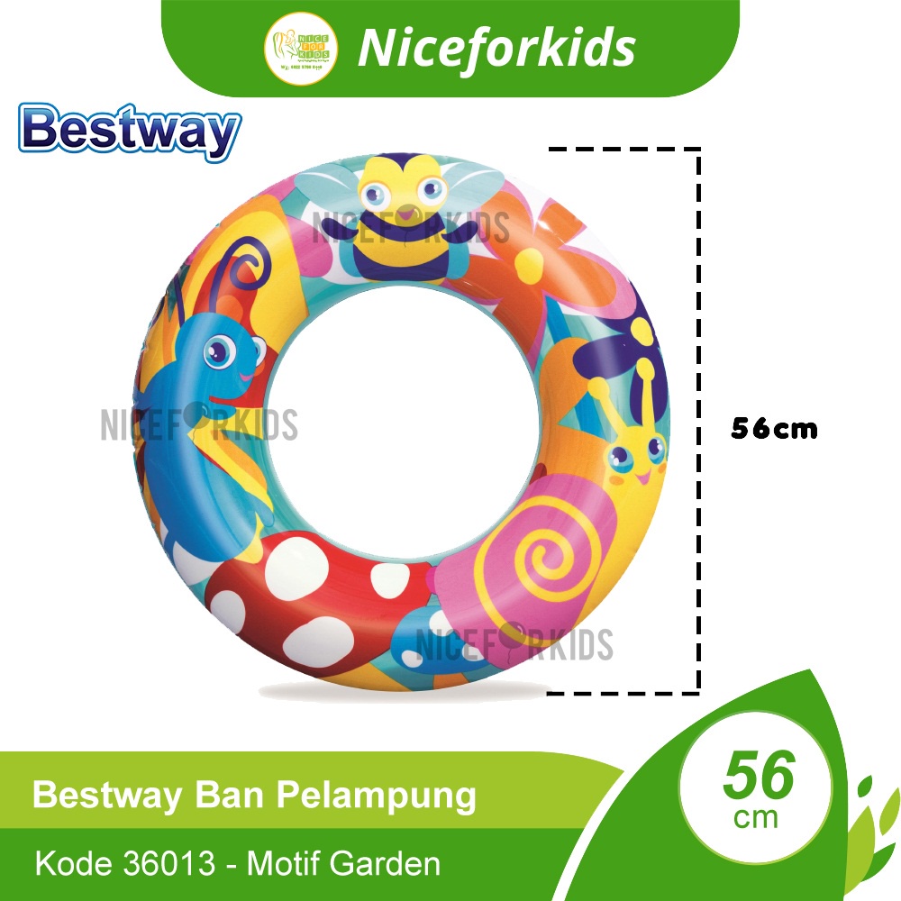 Bestway 36013 Ban Pelampung Renang Anak Ukuran 56cm Usia 3-6 th / Ban Renang Bulat