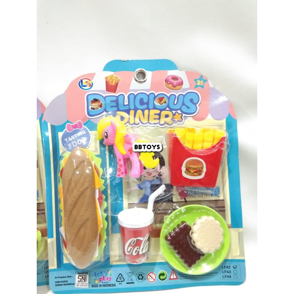 Mainan Anak Burger Set - Mainan Hot dog Set - mainan fastfood -LF47