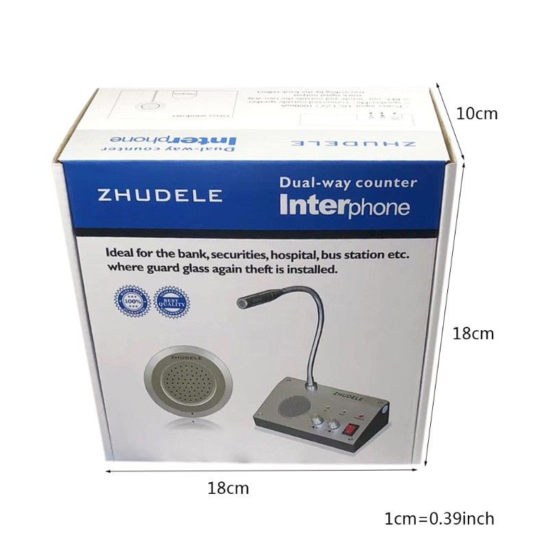 CRE  Dual Way Window-Glass  Intercom  Interphone Bank Counter Interphone Zero-touch