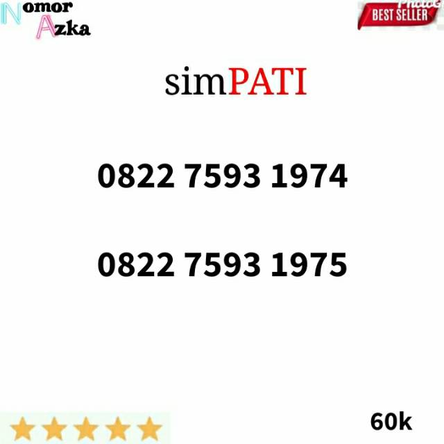 Promo nomor cantik simpati seri tahun 1974 1975 termurah p11