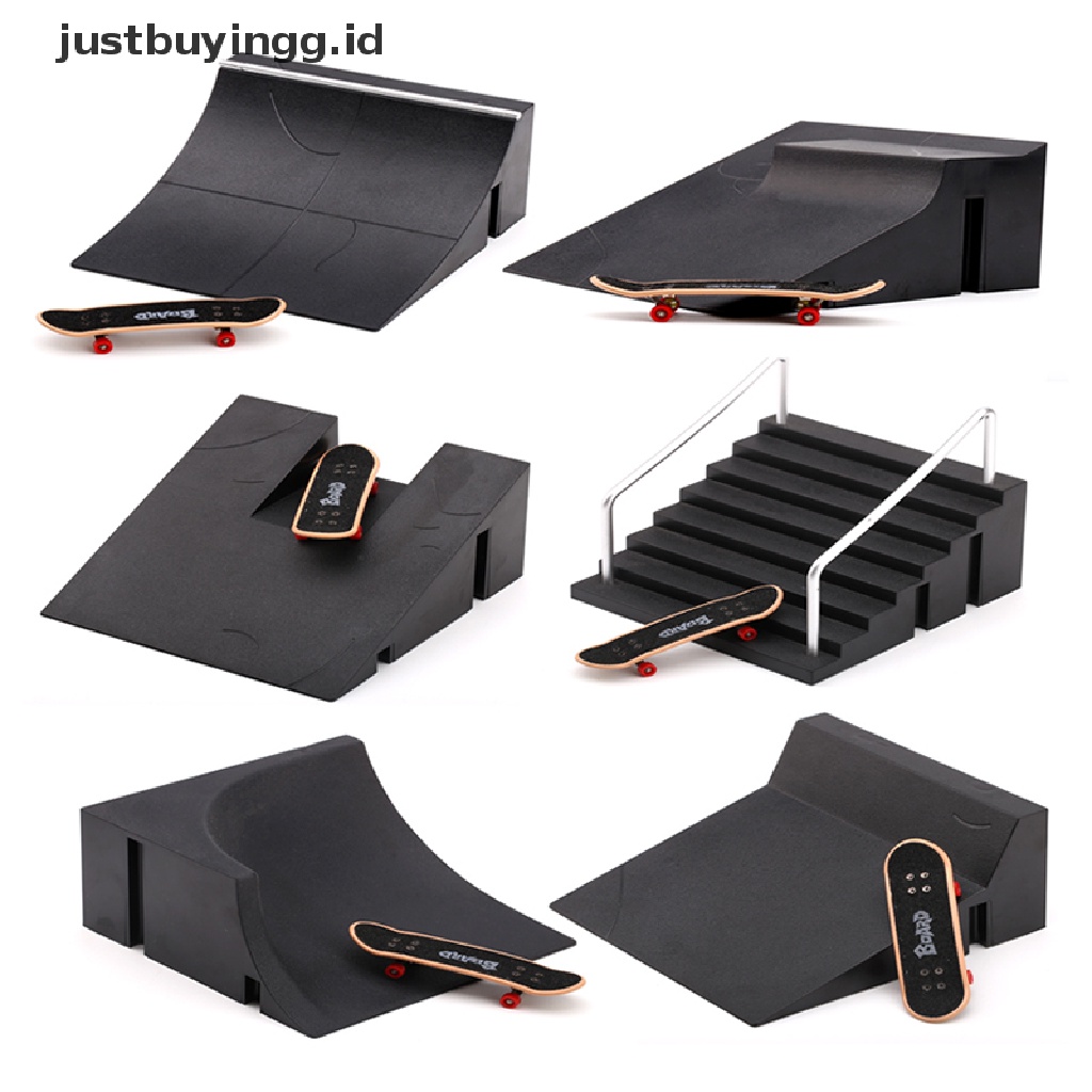 Set Mainan Skateboard Jari Mini Dengan Track Ramp Untuk Pelatihan