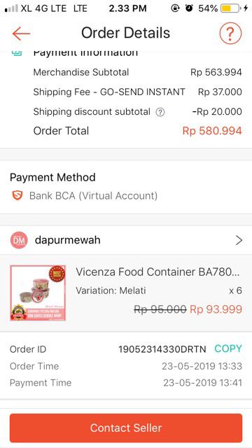Vicenza Food Container Ba780 Motif Mawar & Melati - Garansi Original Tempat Makanan Bekal
