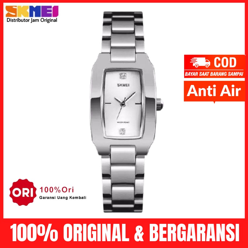 JAM TANGAN WANITA SKMEI 1400 / JAM TANGAN SKMEI WANITA ORIGINAL | JAM TANGAN ANTI AIR|SKIMEI SKEMEI-Silver