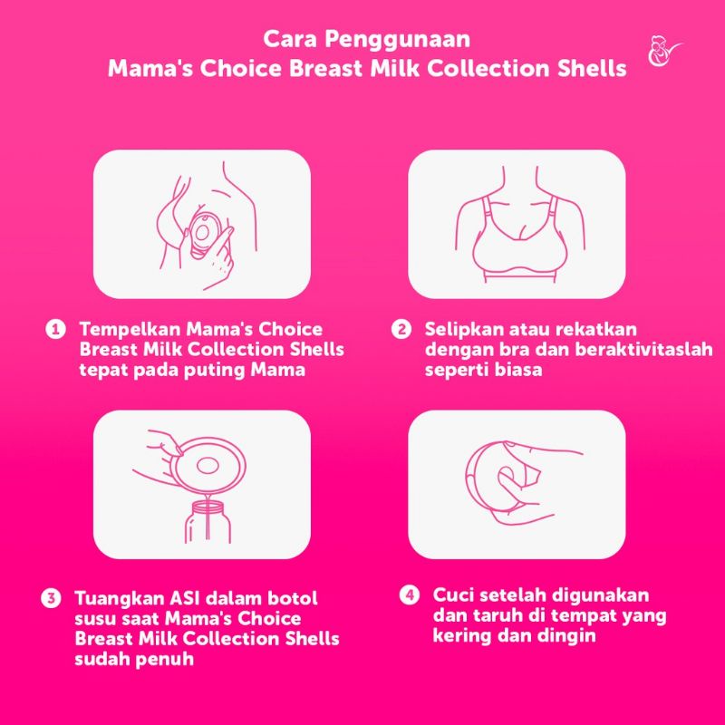 Mama's Choice Breast Milk Collection Shells - Breast Pad Penampung ASI