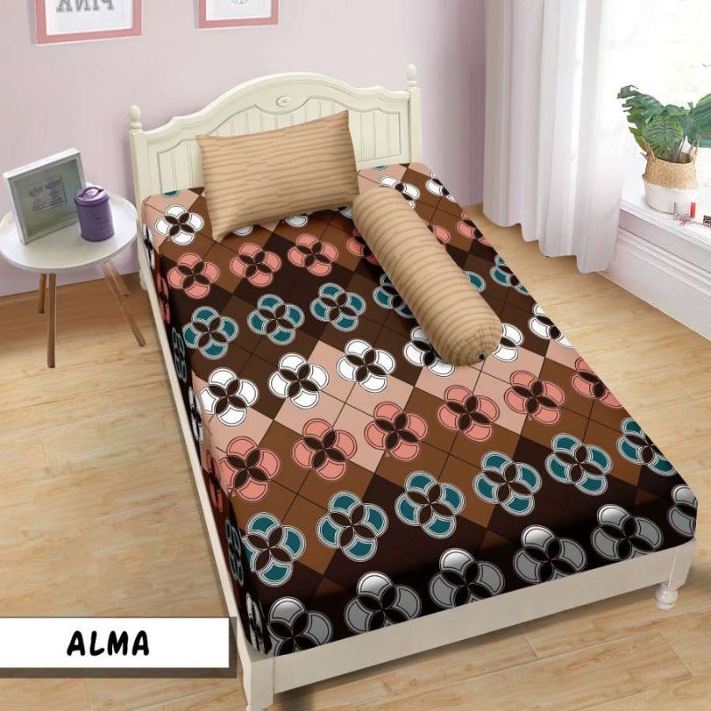 Sprei Aloha Polos Emboss Lady Rose Single ukuran 120x200 Motif Alma