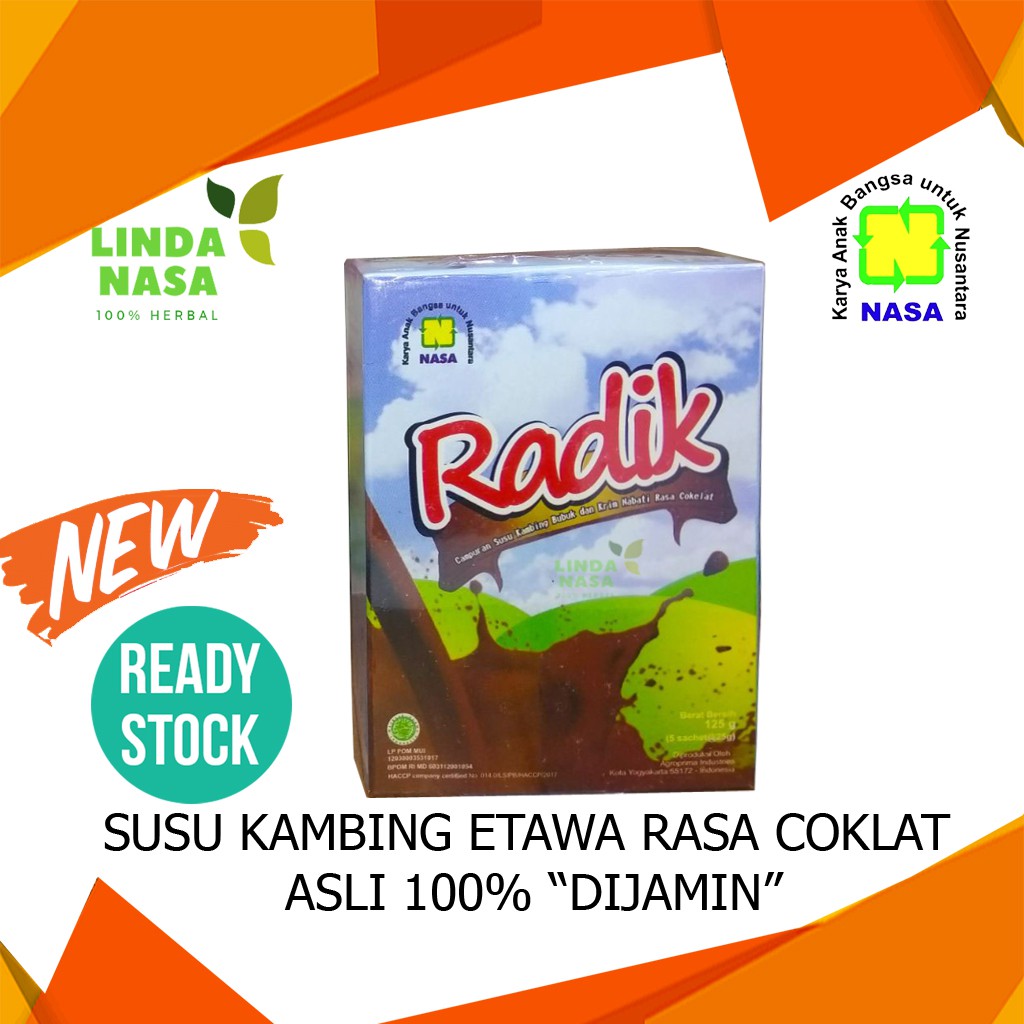 

Radik Nasa Susu Kambing Etawa Rasa Coklat 100% Asli