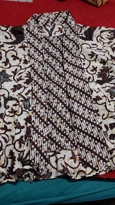 Blus Batik Wanita Sogan Peplum