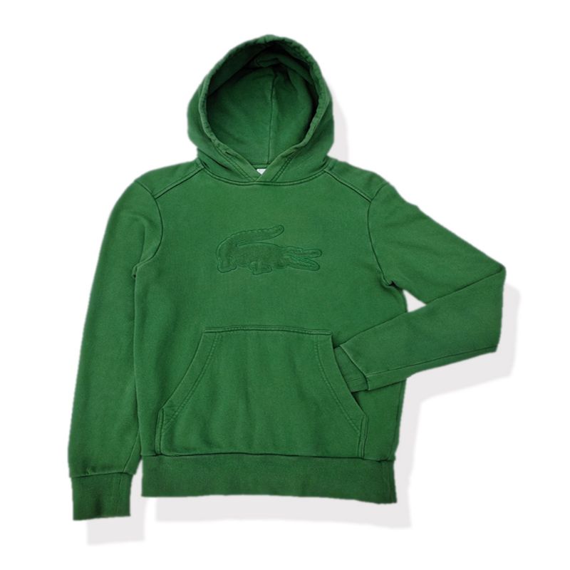 Hoodie Lacoste Big Logo Green on Green Second