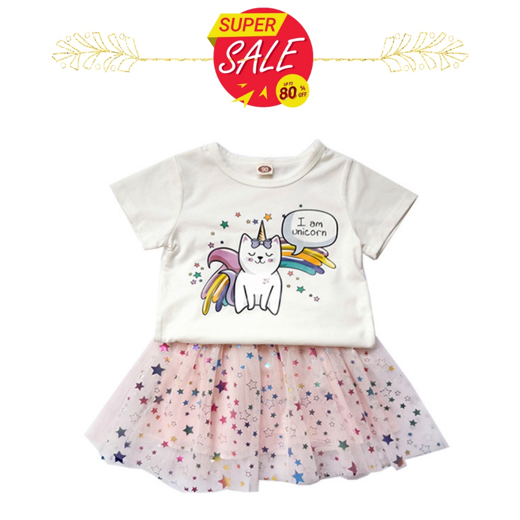 littlekiddoss KF2022 Setelan Top Skirt Atasan Rok Cat Baju Setelan Anak Perempuan Import SUPERSALE