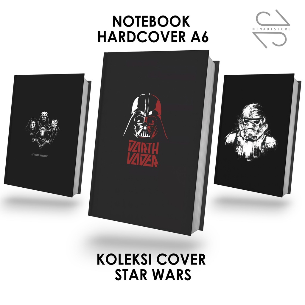 

Pocket Book/Notebook Hardcover A6 isi polos dan garis Gambar Stars War