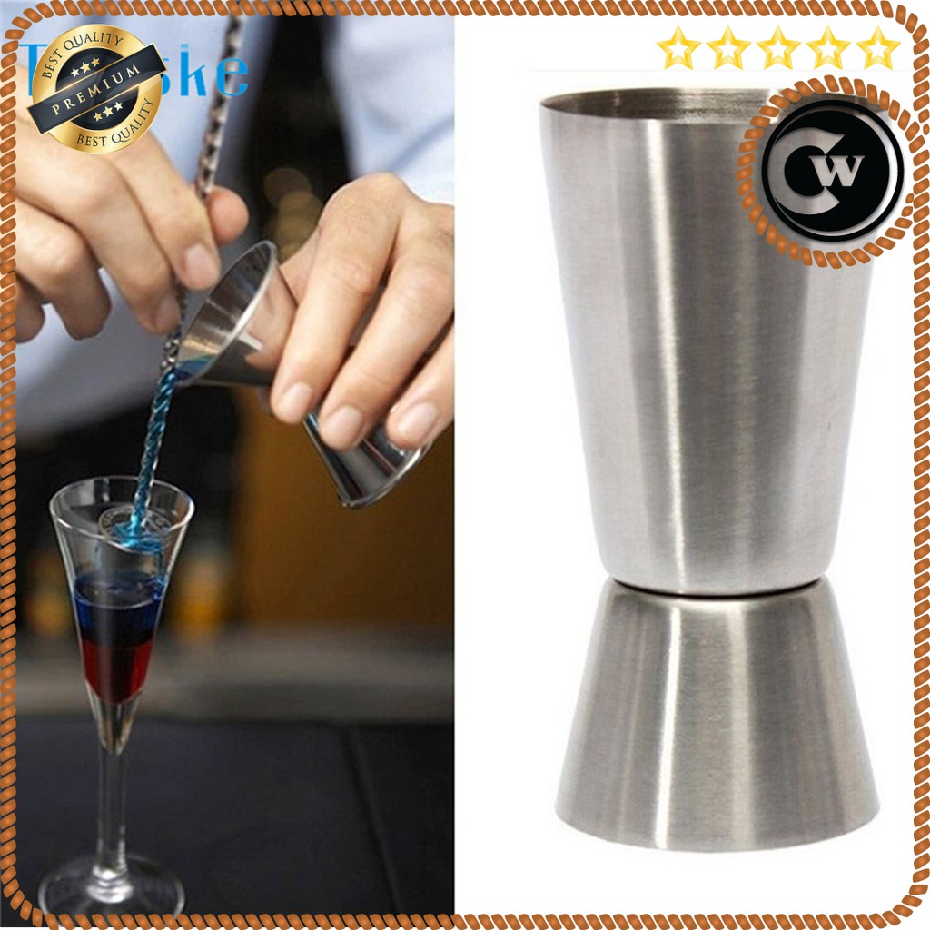 Jigger Stainless Measure Cup 15/30ml (REVERSIBLE) | Gelas Ukur Double Shot 15ml 30ml | Gelas Ukur Takar Penakar Kopi