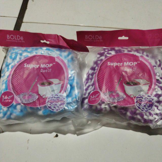 Kain Refill Super Mop Kain Pel Bolde Alat Kebersihan Lap Lantai Super Mop Original