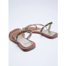 SANDAL WANITA ZS-3347 FLAT SANDALS WITH SHINY