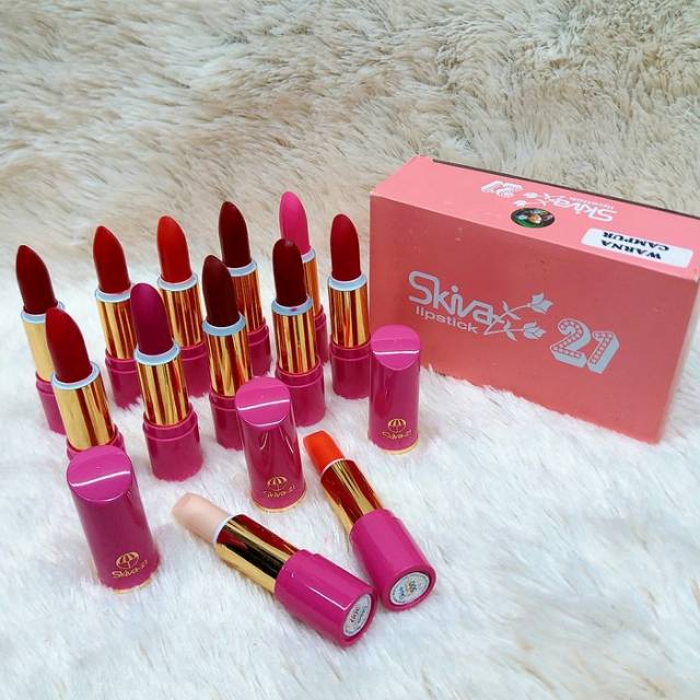 LIPSTIK SKIVA 21  CAMPUR ISI 12 PCS BPOM