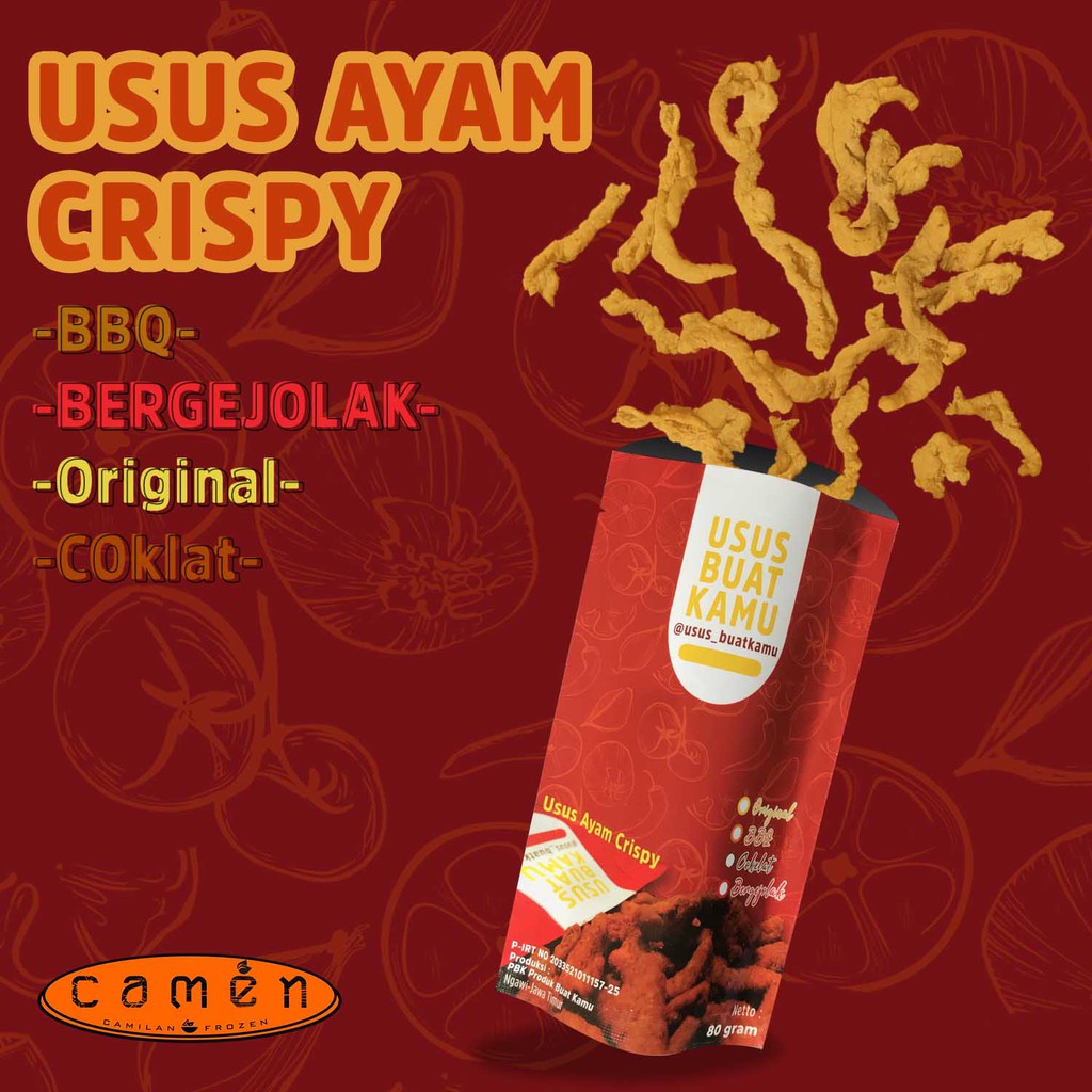 

[TERMURAH DAN TERLARIS] USUS AYAM CRISPY KEKINIAN 80gr ANEKA RASA