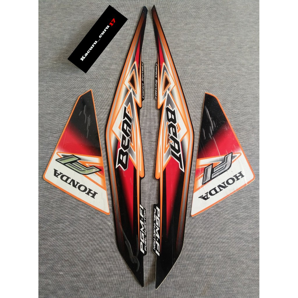 Jual stiker motor striping standar Honda BEAT FI 2013 (BISA COD
