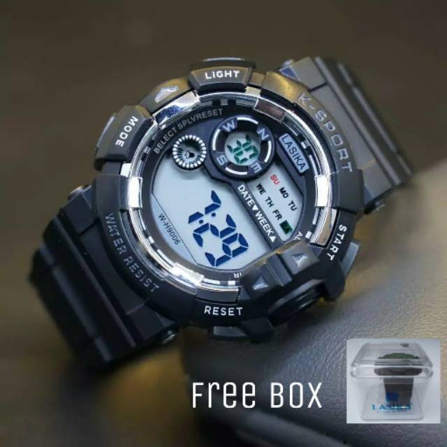 Free Box Jam Tangan Pria&amp;Wanita Dewasa Barand Lasika Tahan Air