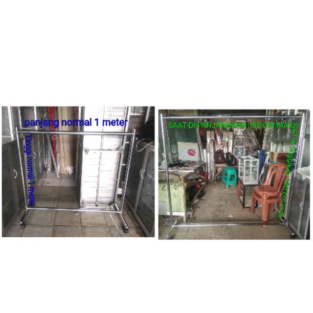 Jemuran gawang stainless tiang jumbo