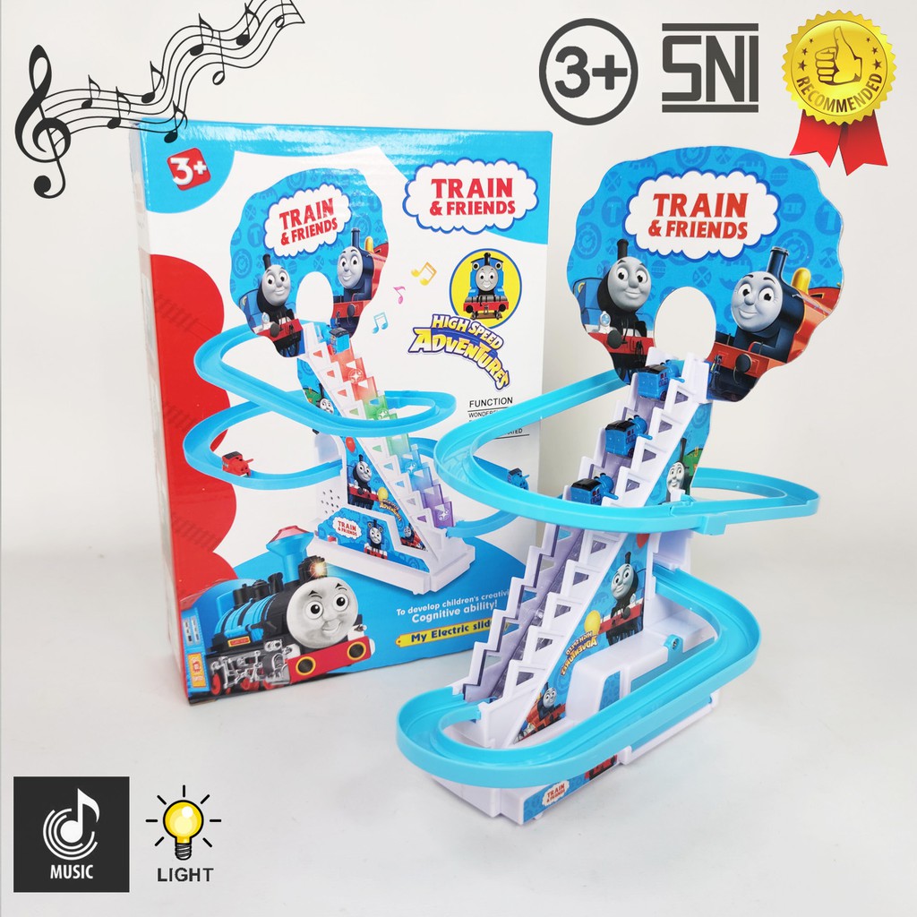 Mainan Kereta Track Tangga Thomas Doraemon Penguin Dan Baby Duck lucu