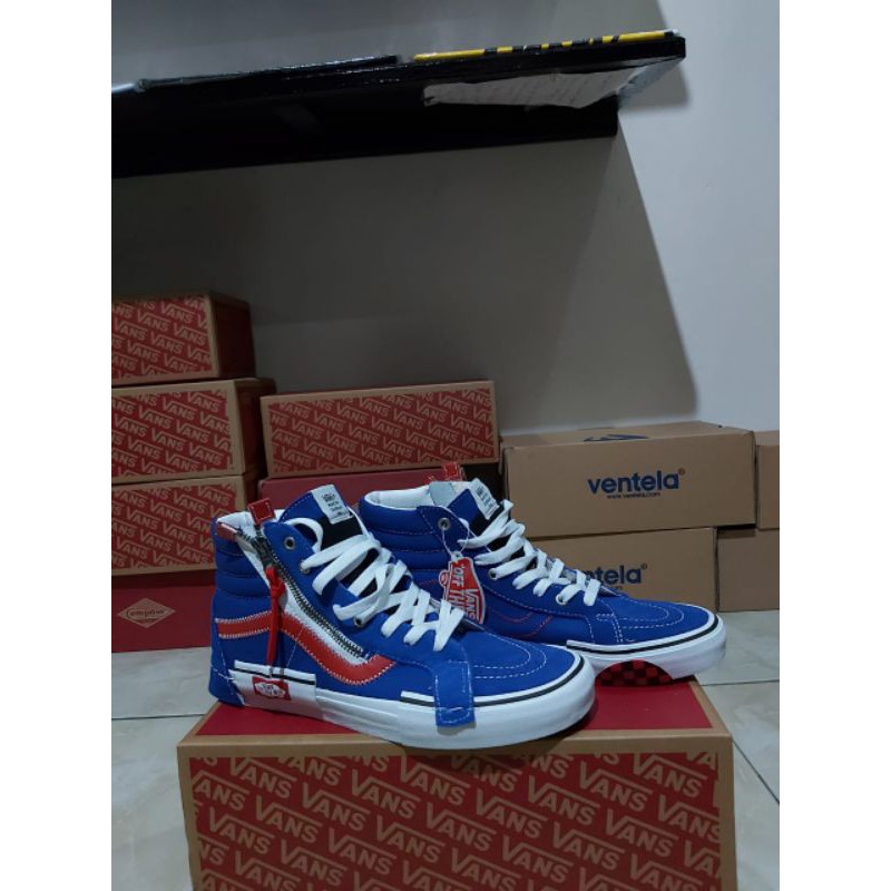 COD VANS RESMI PT NAVYA SK-8 HI REISSU CA "SURF THE WEB/RACING RED "