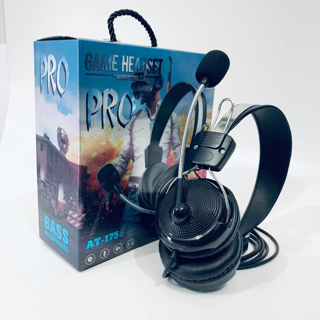 HEADSET HEADPHONE BANDO GAMING AT-175 + MIC HEADPHONE GAME AT175