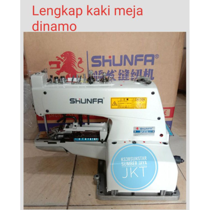 mesin pasang kancing sunfa// lengkap dgn kaki meja dinamo seri 373