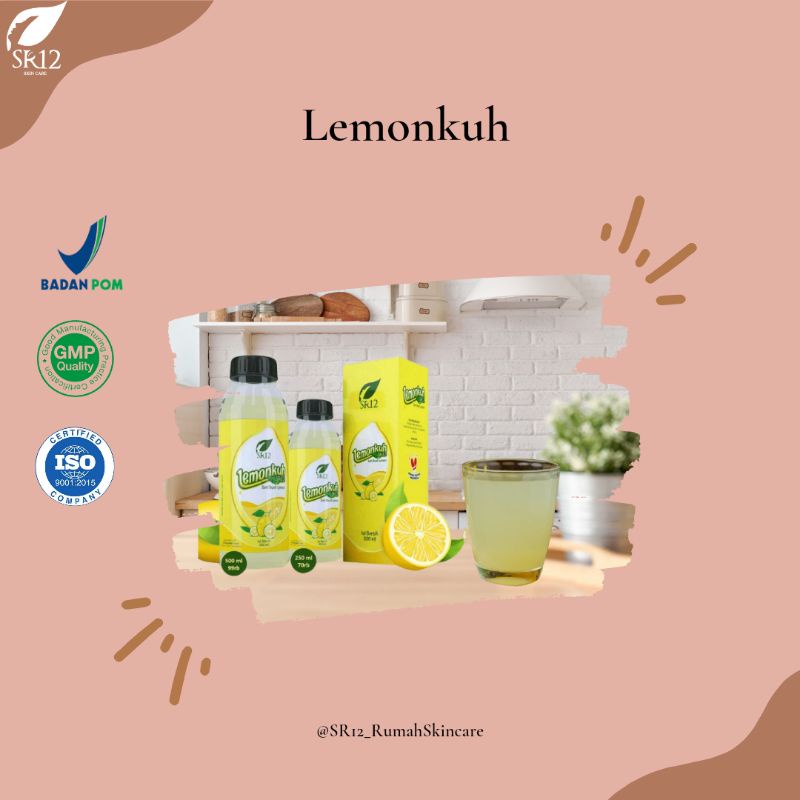 

Sari buah lemon asli SR12 Lemonkuh minuman herbal pelangsing alami Membantu meningkatkan kesehatan tubuh Sudah Halal dan Bpom Mencegah sembelit Mencegah penyakit jantung dan stroke Minuman menyegarkan