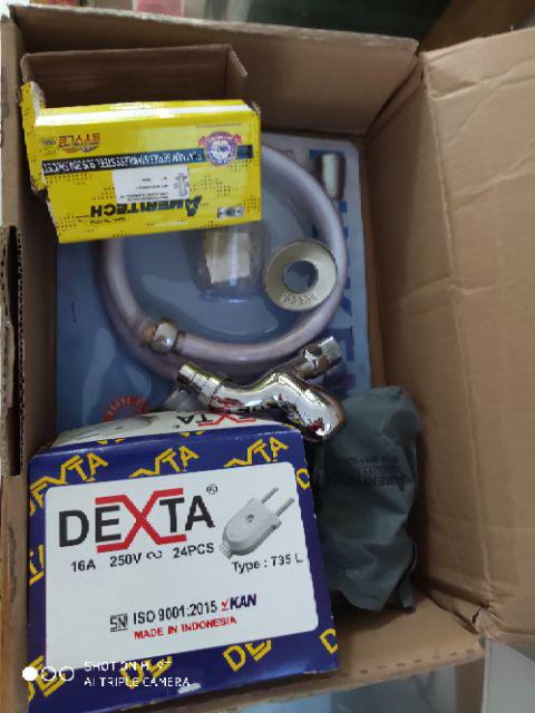 Kran Shower Cabang 3 / Kran Kloset 2 Lobang Model T