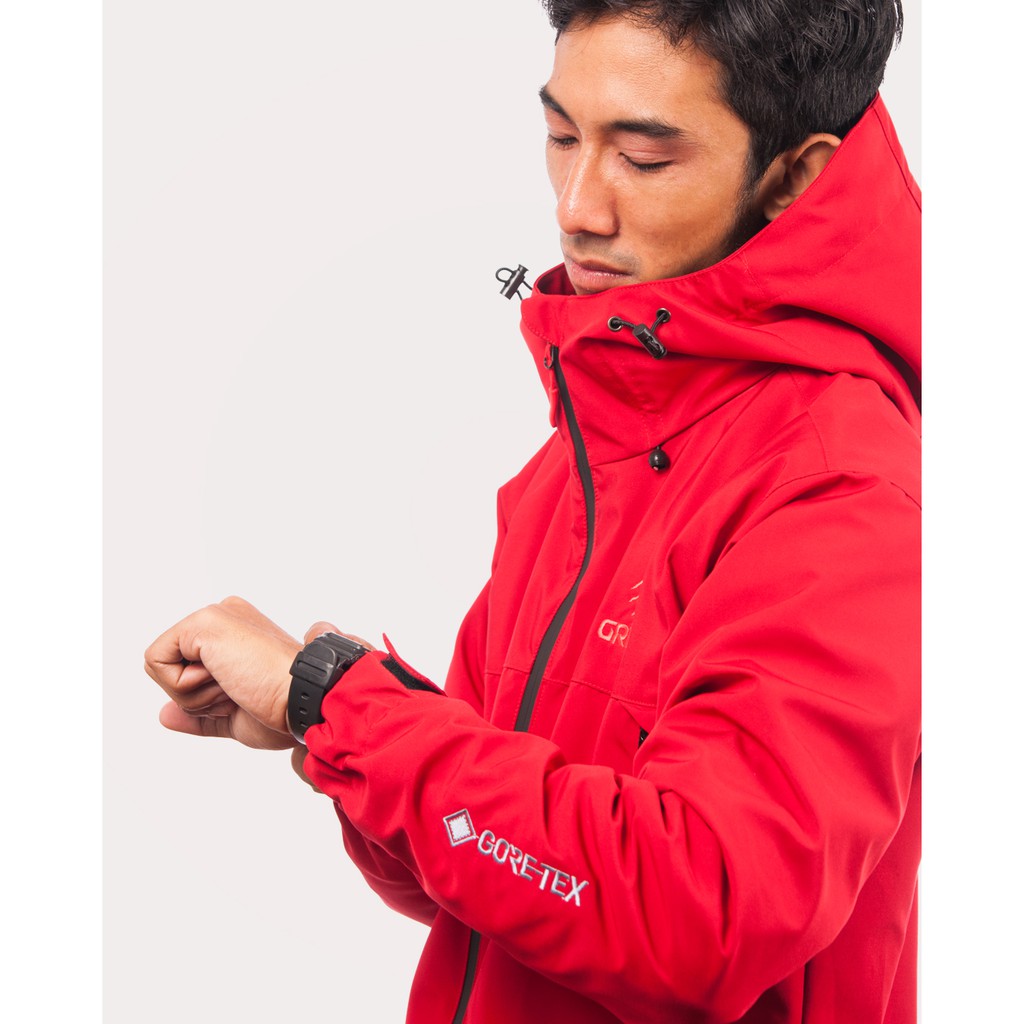 JAKET GUNUNG GRIZZLY OUTDOOR "JAYAGIRI" RED CHILLI