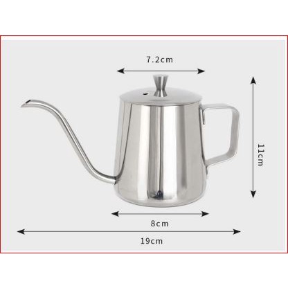 Teko Ketel Pour over V60 Stainless Steel ada penutup 350 mL