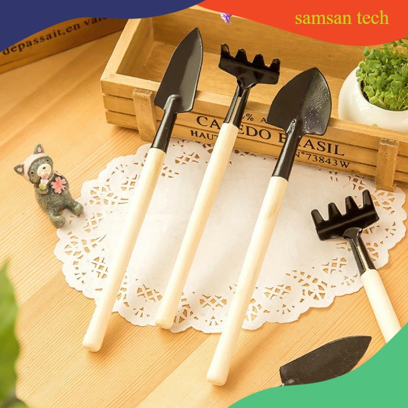 One Set Sekop Garpu Cangkul Mini 3in1 / Alat Berkebun / Garden Tools Mini