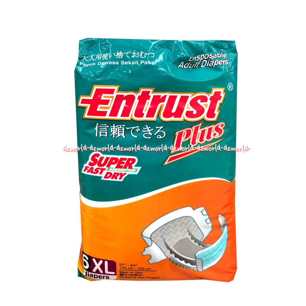 Entrust Plus Gold Diapers Popok Dewasa 6 XL entrus XL6